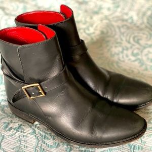 Burberry Ankle Biker Boots with Buckle 38